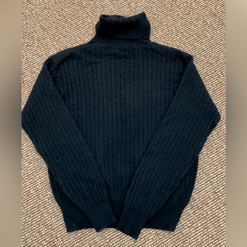 Women’s Small Petite Leyla Mitra 100% Cashmere Turtleneck Sweater